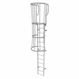 TRI-ARC WLFC1213 Feste Leiter mit Sicherheitskäfig, 16 Fuß, 12 Fuß obere Stufenhöhe, 13 Stufen | CU6WGY 25NZ01