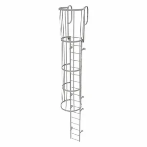 TRI-ARC WLFC1217 Fixed Ladder with Safety Cage, 20 ft, 16 ft Top Step Height, 17 Steps | CU6WHG 25NZ05