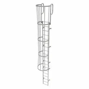 TRI-ARC WLFC1219 Fixed Ladder with Safety Cage, 22 ft, 18 ft Top Step Height, 19 Steps | CU6WHL 25NZ07