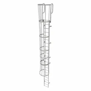 TRI-ARC WLFC1223 Fixed Ladder with Safety Cage, 26 ft, 22 ft Top Step Height, 23 Steps | CU6WHU 25NZ11