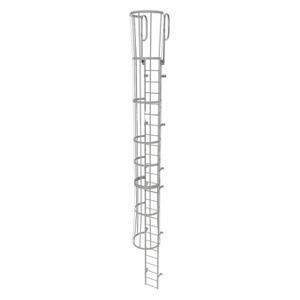 TRI-ARC WLFC1226 Feste Leiter mit Sicherheitskäfig, 29 Fuß, 25 Fuß obere Stufenhöhe, 26 Stufen | CU6WHZ 25NZ14