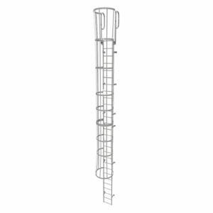 TRI-ARC WLFC1228 Feste Leiter mit Sicherheitskäfig, 31 Fuß, 27 Fuß obere Stufenhöhe, 28 Stufen | CU6WJC 25NZ16