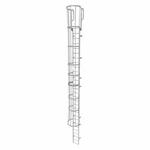 TRI-ARC WLFC1229 Feste Leiter mit Sicherheitskäfig, 32 Fuß, 28 Fuß obere Stufenhöhe, 29 Stufen | CU6WJD 25NZ17