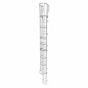 TRI-ARC WLFC1229 Fixed Ladder with Safety Cage, 32 ft, 28 ft Top Step Height, 29 Steps | CU6WJD 25NZ17