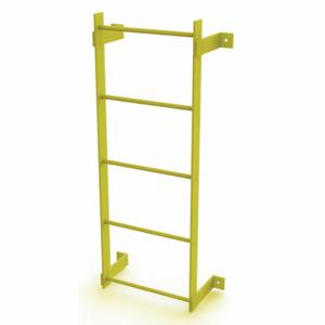 TRI-ARC WLFS0105-Y Ladder, Steel, Standard Fixed, 5-Rung, 5 ft, 4 ft Top Step Ht, 5 Steps | CU6WKC 231D80