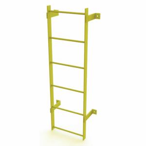 TRI-ARC WLFS0106-Y Ladder, Steel, Standard Fixed, 6-Rung, 6 ft, 5 ft Top Step Ht, 6 Steps | CU6WLF 231D81