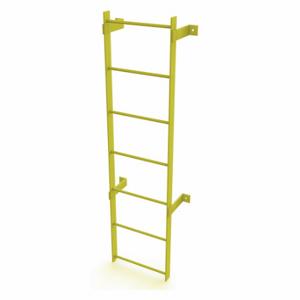 TRI-ARC WLFS0107-Y Leiter, Stahl, Standard fest, 7 Sprossen, 7 Fuß, 6 Fuß obere Stufe hoch, 7 Stufen | CU6WLG 231D82