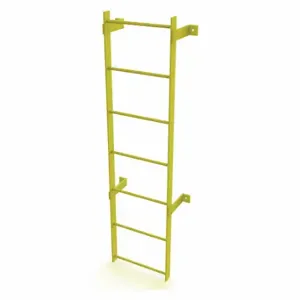 TRI-ARC WLFS0107-Y Ladder, Steel, Standard Fixed, 7-Rung, 7 ft, 6 ft Top Step Ht, 7 Steps | CU6WLG 231D82