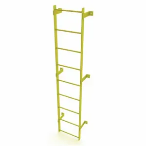 TRI-ARC WLFS0109-Y Ladder, Steel, Standard Fixed, 9-Rung, 9 ft, 8 ft Top Step Ht, 9 Steps | CU6WKX 231D84