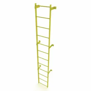 TRI-ARC WLFS0112-Y Ladder, Steel, Standard Fixed, 12-Rung, 12 ft, 11 ft Top Step Ht, 12 Steps | CU6WJU 231D87