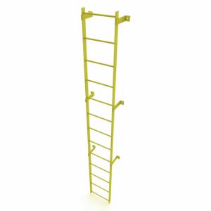 TRI-ARC WLFS0113-Y Leiter, Stahl, feststehend, 13 Sprossen, 13 Fuß, 12 Fuß obere Stufe hoch, 13 Stufen | CU6WJV 231D88