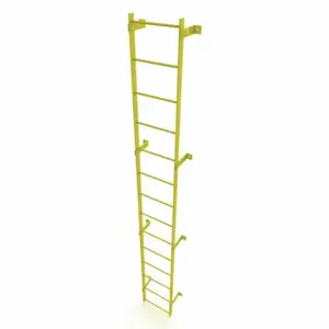 TRI-ARC WLFS0114-Y Ladder, Steel, Standard Fixed, 14-Rung, 14 ft, 13 ft Top Step Ht, 14 Steps | CU6WJW 231D89