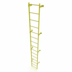 TRI-ARC WLFS0115-Y Leiter, Stahl, Standard fest, 15 Sprossen, 15 Fuß, 14 Fuß obere Stufe, 15 Stufen | CU6WJX 231D90