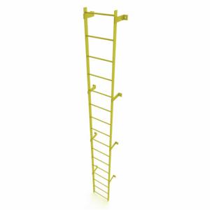 TRI-ARC WLFS0116-Y Ladder, Steel, Standard Fixed, 16-Rung, 16 ft, 15 ft Top Step Ht, 16 Steps | CU6WJY 231D91