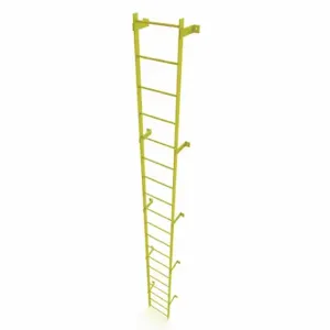 TRI-ARC WLFS0119-Y Ladder, Steel, Standard Fixed, 19-Rung, 19 ft, 18 ft Top Step Ht, 19 Steps | CU6WLH 231D94