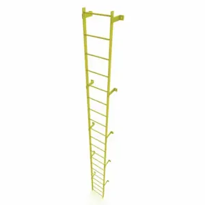 TRI-ARC WLFS0120-Y Ladder, Steel, Standard Fixed, 20-Rung, 20 ft, 19 ft Top Step Ht, 20 Steps | CU6WKB 231D95