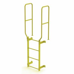 TRI-ARC WLFS0204-Y Ladder, Walk-Thru Fixed, Steel, 4-Rung, 7 ft, 3 ft Top Step Ht, 4 Steps | CU6WKR 231D96