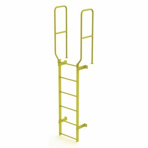 TRI-ARC WLFS0206-Y Leiter, Durchgangsleiter, fest, Stahl, 6 Sprossen, 9 Fuß, 5 Fuß obere Stufe, 6 Stufen | CU6WLA 231D98