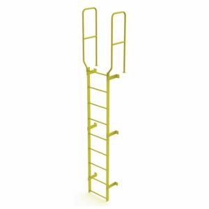 TRI-ARC WLFS0209-Y Leiter, Durchgangsleiter, fest, Stahl, 9 Sprossen, 12 Fuß, 8 Fuß obere Stufe, 9 Stufen | CU6WKV 231F02