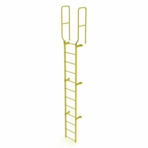 TRI-ARC WLFS0212-Y Ladder, Walk-Thru Fixed, Steel, 12-Rung, 15 ft, 11 ft Top Step Ht, 12 Steps | CU6WKH 231F05