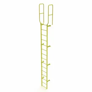 TRI-ARC WLFS0215-Y Ladder, Walk-Thru Fixed, Steel, 15-Rung, 18 ft, 14 ft Top Step Ht, 15 Steps | CU6WKZ 231F08