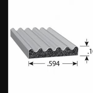 TRIM LOK INC X1568BT-500 Rubber Seal, 500 ft Length, 9/16 Inch Width, 1/8 Inch Height, Black | CU6XQQ 804AJ9