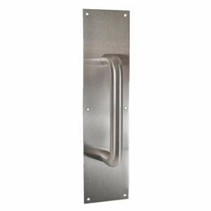 TRIMCO GROUP 1018-2B.710CU Door Pull Plate, 15 Inch Lg, 3 Inch Projection, Satin, Bactericidal Copper Alloy | CU6XJM 400C74