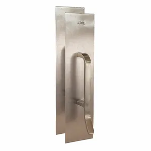 TRIMCO GROUP 1835-2.710CU Hands Free Arm Pull with Push Plate, 15 Inch Length, 2.875 Inch Projection, Satin | CU6XMJ 56JP19