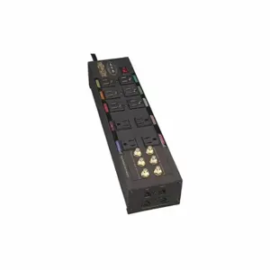 TRIPP LITE HT10DBS Datacom Surge Protector, 10 Outlets, Nema 5-15R, Nema 5-15P, Not Allowed, 8 Ft Cord Length | CU6YAH 43LP16