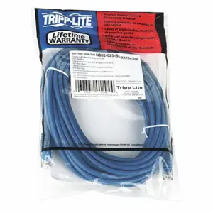 TRIPP LITE N002-025-BL Molded Patch Cable, Cat5E, 25 ft, Blue | CU6XVX 43GD42