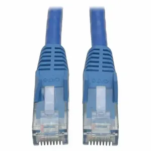 TRIPP LITE N201-010-BL Cat6 Cable, Snagless, Molded, M/M, Blue, 10ft | CU6XVL 43LT74