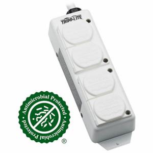TRIPP LITE PS-415-HGDG Outlet Strip, 4 Outlets, 15 ft Cord Length, 15 A Max. Amps, White, NEMA 5-15P | CU6XWP 801WY2