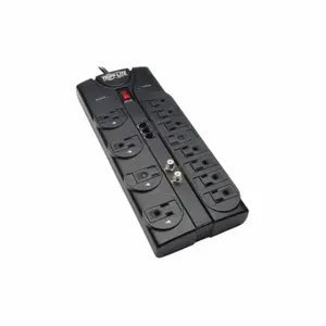 TRIPP LITE TLP1208TELTV Surge, 12 Outlet, 8ft cord, 2880J, Modem | CU6XXG 43MF58