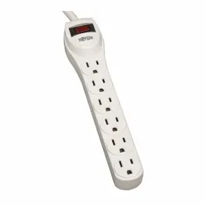 TRIPP LITE TLP602 Surge Protector Outlet Strip, 6 Outlets, NEMA 5-15R, NEMA 5-15P, 2 ft Cord Length, Gray | CU6YAU 4HHG5