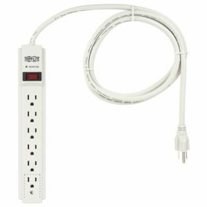 TRIPP LITE TLP606TAA Surge Protector Outlet Strip, 6 Outlets, Not Allowed, Gray, SJT | CU6YBH 6FXP3