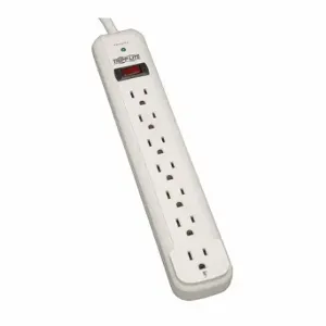 TRIPP LITE TLP712 Surge Protector Outlet Strip, 7 Outlets, 12 ft Cord Length, White | CU6YBK 4HHG8