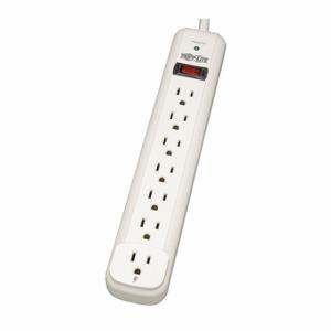 TRIPP LITE TLP725 Surge Protector Outlet Strip, 7 Outlets, 25 ft Cord Length, White | CU6YBG 4HHH1