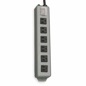 TRIPP LITE UL24RA-15 Outlet Strip, 6 Outlets, 15 ft Cord Length, 15 A Max. Amps, NEMA 5-15P, Power Indicator | CU6XWU 2MY54