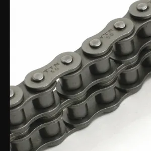 TRITAN 08B-2 X 10FT Roller Chain, Steel, Double Strand, 08B, 1/2 Inch Pitch, 10 ft Length, Riveted Pin | CU6ZYM 42MK69