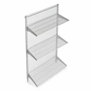 TRITON 1799-WHT Modular Steel Wall Shelving, 33 x 16 x 31 1/2 Inch Size, Epoxy Coated, White | CU7BJB 788WC0