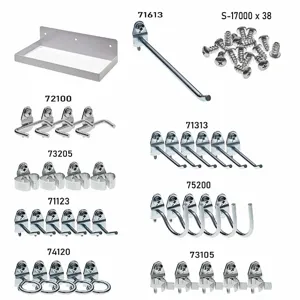 TRITON 76126W-36 Pegboard Shelf, Circle Pegboard Hole Shape, 12 Inch x 6 Inch x 3 Inch, Steel, White | CU7BGC 788W99