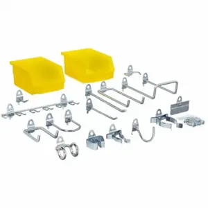 TRITON 76901 Hooks And Hanging Bins, 10 Inch X 6 Inch X 6 Inch Size, Screw-In, Surface, Silver/Yellow | CV2JBL 6YB69