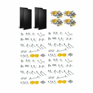 TRITON DB-4BK Kit Black ABS Pegboards, 1/4 Inch Peg Hole Size, 48 Inch x 24 Inch x 3/16 in, Polyethylene | CV3EJL 788WA4