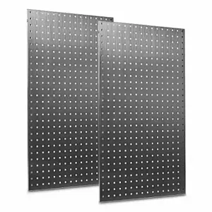 TRITON LB2-S Pegboard Panel, Square, 9/32 Inch Size Peg Hole Size, 42 Inch x 24 Inch x 1/2 Inch, Silver | CU7BFX 45MX21