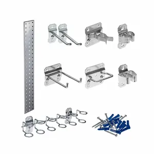 TRITON LBS36T-SLV Pegboard Strip Kit, Square, 3/8 Inch Size Peg Hole Size, 4 1/2 Inch x 36 Inch x 1/2 Inch | CU7BEY 49WL48