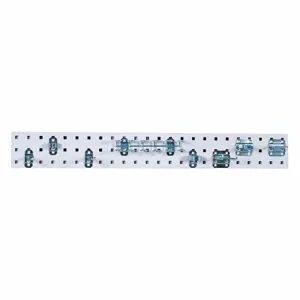 TRITON LBS36T-WHT Pegboard Strip Kit, Square, 3/8 Inch Size Peg Hole Size, 4 1/2 Inch x 36 Inch x 1/2 Inch | CV3ENB 49WL49