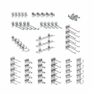 TRITON LH2-KIT Lock Hook Kit, 63 Hooks, Screw-In, Screw-In, Silver | CU7BEL 36RE12