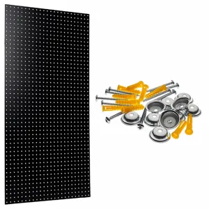 TRITON PEG2-BLK Wall Ready Black Pegboards, 1/4 Inch Peg Hole Size, 42 Inch x 24 Inch x 1/4 Inch, Black | CV3EPZ 788WC1