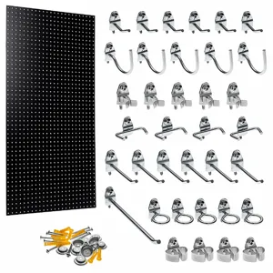 TRITON PEG36-BLK Wall Ready Black Pegboard Kit, 1/4 Inch Size Peg Hole Size, 42 Inch x 24 Inch x 1/4 Inch | CV3ENR 788WC4