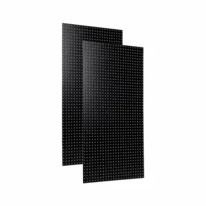 TRITON TPB-2BK Pegboard Panel, Round, 1/4 Inch Size Peg Hole Size, 48 Inch x 24 Inch x 1/8 Inch, Black | CU7BFQ 48RN16